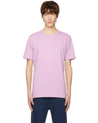rosa Strick T-Shirt mit einem Rundhalsausschnitt von BOSS
