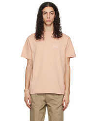 rosa Strick T-Shirt mit einem Rundhalsausschnitt von Dime