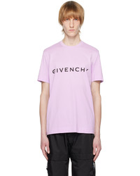 rosa Strick T-Shirt mit einem Rundhalsausschnitt von Givenchy