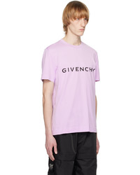 rosa Strick T-Shirt mit einem Rundhalsausschnitt von Givenchy