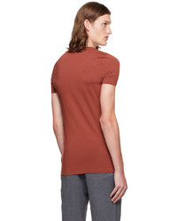 rosa Strick T-Shirt mit einem Rundhalsausschnitt von Zegna
