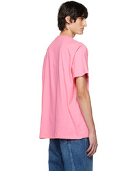 rosa Strick T-Shirt mit einem Rundhalsausschnitt von Alexander McQueen