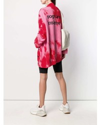 rosa Mit Batikmuster Strickjacke von MSGM