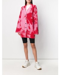 rosa Mit Batikmuster Strickjacke von MSGM