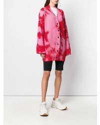 rosa Mit Batikmuster Strickjacke von MSGM