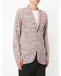 rosa Strickjacke mit einem Schalkragen von Loveless