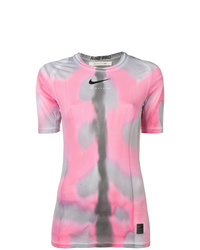 rosa Mit Batikmuster T-Shirt mit einem Rundhalsausschnitt von 1017 Alyx 9Sm