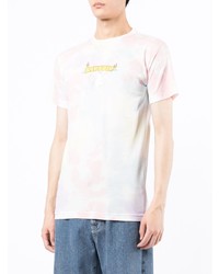 rosa Mit Batikmuster T-Shirt mit einem Rundhalsausschnitt von RIPNDIP