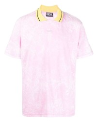 rosa Mit Batikmuster T-Shirt mit einem Rundhalsausschnitt von Diesel