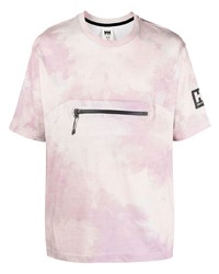rosa Mit Batikmuster T-Shirt mit einem Rundhalsausschnitt von Helly Hansen