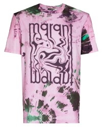 rosa Mit Batikmuster T-Shirt mit einem Rundhalsausschnitt von Isabel Marant