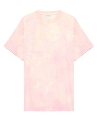 rosa Mit Batikmuster T-Shirt mit einem Rundhalsausschnitt von John Elliott