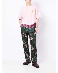 rosa Mit Batikmuster T-Shirt mit einem Rundhalsausschnitt von Toga
