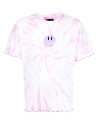 rosa Mit Batikmuster T-Shirt mit einem Rundhalsausschnitt von Palmer//Harding