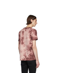 rosa Mit Batikmuster T-Shirt mit einem Rundhalsausschnitt von Nudie Jeans