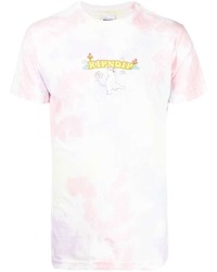 rosa Mit Batikmuster T-Shirt mit einem Rundhalsausschnitt von RIPNDIP