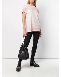 rosa Mit Batikmuster T-Shirt mit einem Rundhalsausschnitt von Saint Laurent