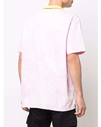 rosa Mit Batikmuster T-Shirt mit einem Rundhalsausschnitt von Diesel