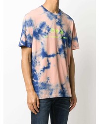 rosa Mit Batikmuster T-Shirt mit einem Rundhalsausschnitt von Diesel