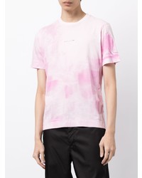 rosa Mit Batikmuster T-Shirt mit einem Rundhalsausschnitt von 1017 Alyx 9Sm