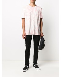 rosa Mit Batikmuster T-Shirt mit einem Rundhalsausschnitt von AllSaints