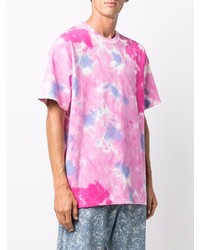 rosa Mit Batikmuster T-Shirt mit einem Rundhalsausschnitt von Nike