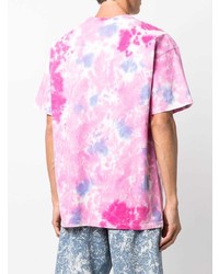 rosa Mit Batikmuster T-Shirt mit einem Rundhalsausschnitt von Nike