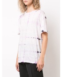 rosa Mit Batikmuster T-Shirt mit einem Rundhalsausschnitt von Proenza Schouler