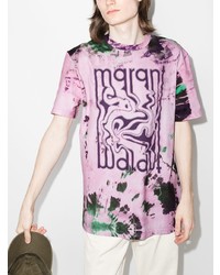 rosa Mit Batikmuster T-Shirt mit einem Rundhalsausschnitt von Isabel Marant