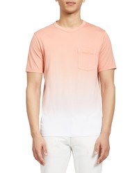 rosa T-Shirt mit einem Rundhalsausschnitt mit Farbverlauf