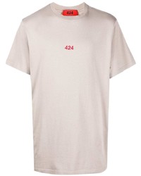 rosa T-Shirt mit einem Rundhalsausschnitt von 424