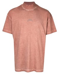 rosa T-Shirt mit einem Rundhalsausschnitt von A-Cold-Wall*