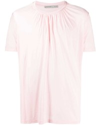 rosa T-Shirt mit einem Rundhalsausschnitt von AARON ESH