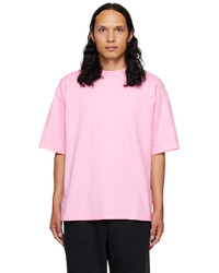 rosa T-Shirt mit einem Rundhalsausschnitt von Acne Studios