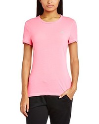 rosa T-Shirt mit einem Rundhalsausschnitt von adidas