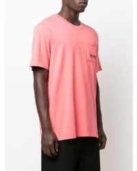 rosa T-Shirt mit einem Rundhalsausschnitt von adidas