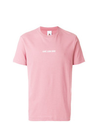 rosa T-Shirt mit einem Rundhalsausschnitt von Aimé Leon Dore