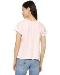 rosa T-Shirt mit einem Rundhalsausschnitt von Velvet