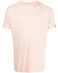 rosa T-Shirt mit einem Rundhalsausschnitt von Alpha Industries