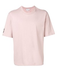 rosa T-Shirt mit einem Rundhalsausschnitt von Ami Paris