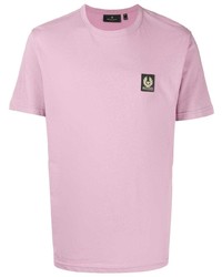 rosa T-Shirt mit einem Rundhalsausschnitt von Belstaff