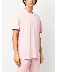 rosa T-Shirt mit einem Rundhalsausschnitt von Ksubi