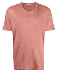 rosa T-Shirt mit einem Rundhalsausschnitt von Boglioli