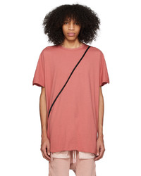 rosa T-Shirt mit einem Rundhalsausschnitt von Boris Bidjan Saberi