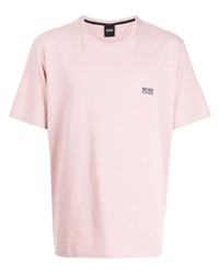 rosa T-Shirt mit einem Rundhalsausschnitt von BOSS