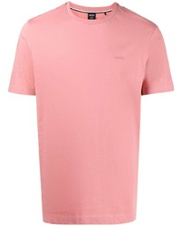 rosa T-Shirt mit einem Rundhalsausschnitt von BOSS