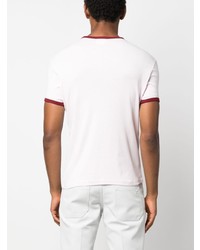 rosa T-Shirt mit einem Rundhalsausschnitt von Courrèges