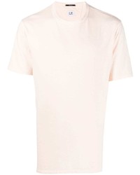 rosa T-Shirt mit einem Rundhalsausschnitt von C.P. Company