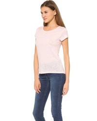 rosa T-Shirt mit einem Rundhalsausschnitt von Acne Studios