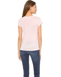 rosa T-Shirt mit einem Rundhalsausschnitt von Acne Studios